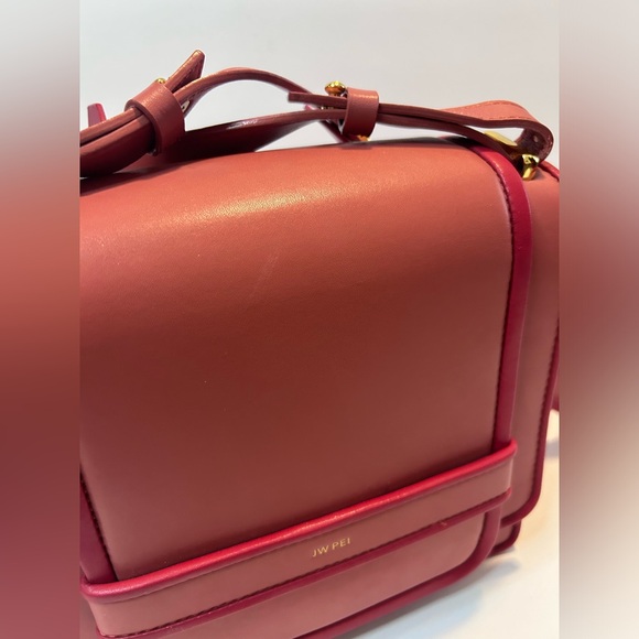 JWPei Fiona Crossbody Bag Pink Outlines Vegan Leather New - Picture 8 of 16